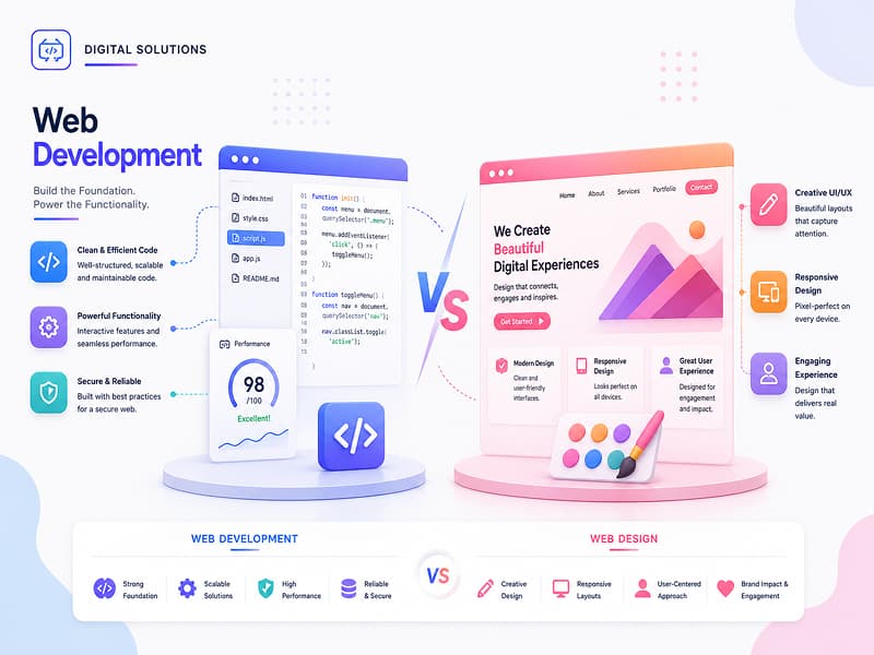 Web Development Vs Web Design